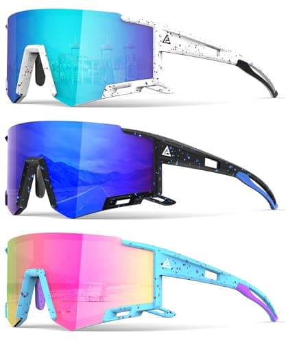 NSSIW Kids-Sunglasses Sports Sun Glasses: Youth Baseball Sunglasses Shades for Boys Girls UV400 Cycling 3 Pack Age 6-16 - Image 1