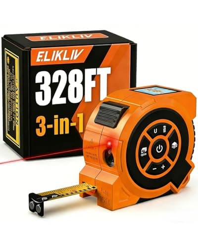 328Ft 3-in-1 Digital Laser Tape Measure Rechargeable Measuring Tool &16Ft Auto-Lock Tape Measure Movable Magnetic Hook with Area/Volume/Pythagorean, Ft/in/M/Ft+in for Construction;Woodworking;Home DIY - Image 1