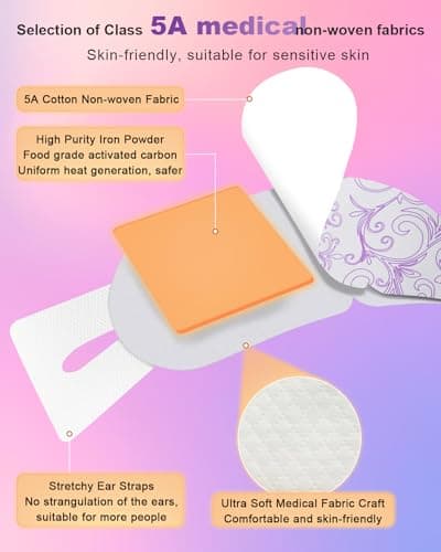 ProCIV 20 Packs Steam Eye Masks, Warming Eye Masks for Dark Circles, Disposable Self-heating Hot Eye Mask Soothing Headache, Dry Eyes, Heating Eye Mask for Stress Eye Fatigue Relief - Thumbnail 5