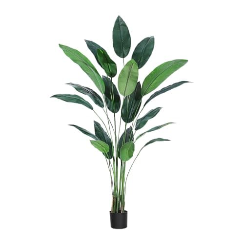Artificial Bird of Paradise Plant 7 ft(84 in) Fake Palm Tree for Indoor Outdoor Modern Decor Faux Plants for Home Office Perfect Housewarming Gift with 20 Trunks Faux Leaves 1 Pack - Image 1