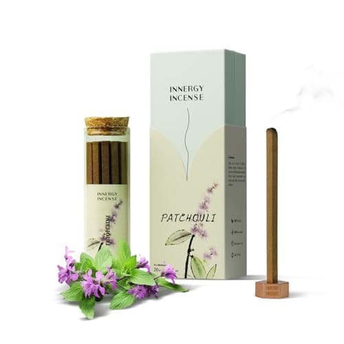Innergy All Natural Incense Sticks, No Bamboo Core - Patchouli for Warm Earthy Meditation & Relaxation - Image 1