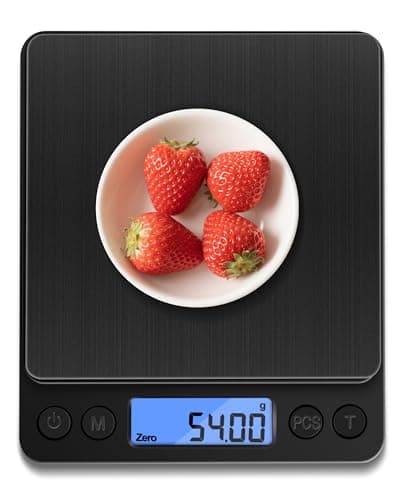 NEXT-SHINE Gram Scale 500g x 0.01g Precision, Mini Pocket Size Scales with 2 Plastic Trays LCD Display, Weighing Coffee Espresso Small Food - Image 1