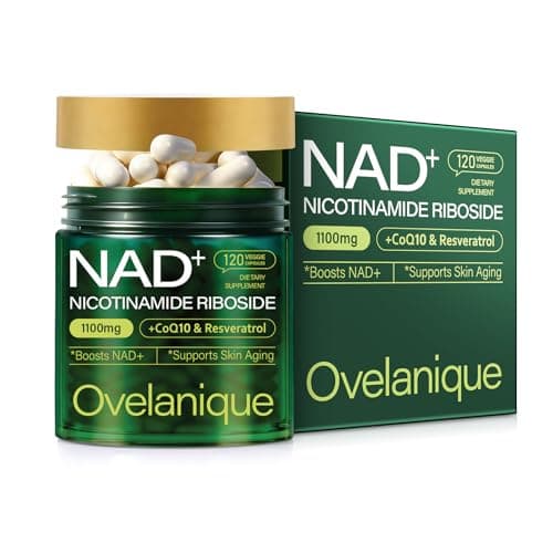 Ovelanique NAD Supplement with Nicotinamide Riboside & Resveratrol |NMNH Supplement Alternative| NAD+ Complex with Quercetin Phytosome & CoQ10 | Liposomal Delivery,120 Capsules(Packaging May Vary) - Image 1