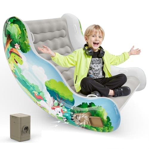 Sensory Chair for Kids, Inflatable Rocking Chair for Kids with Autism & ADHD, Air Cloud Rocker for Toddler as 3 4 5 6 7 8 Year Old Boy Girl Gifts, Autism Sensory Products Training Body Coordination - Image 1
