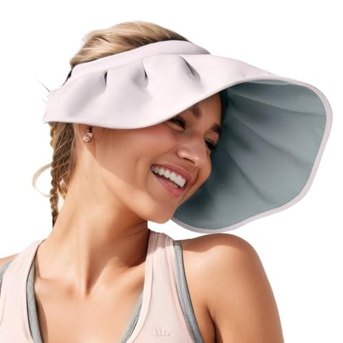BENEUNDER Sheel Sun Hats for Women Wide Brim Foldable UV Protection UPF50+ Visors for Outdoor Travel Vacation Pink - Image 1