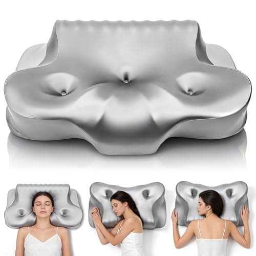 Dayme Orthopedic Memory Foam Pillows –Cooling Neck Pillow That Actually Cools,Cervical Support Pillow for Neck Pain Relief,Full Body Pillow for All Sleep Positions,Ergonomic Pillow,Cooling Pillow,Gray - Image 1