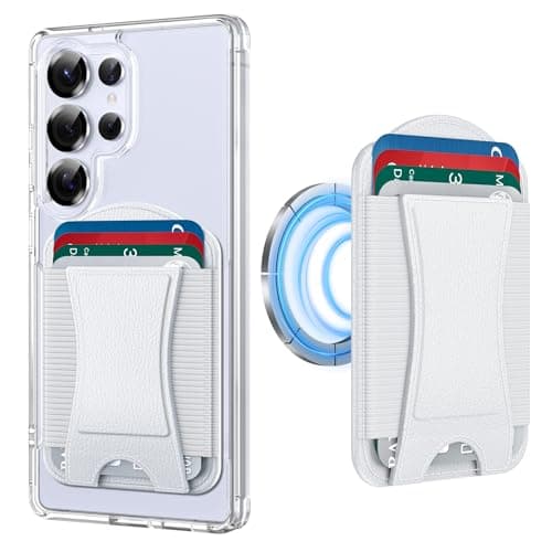 YWXTW 2026 Upgraded Magnetic Wallet for Samsung Galaxy S26/S25/S24 Series and iPhone 17/16/15/14/13/12 Models, 6 Cards Holder, Minimalist Slim Leather Magnet Wallet - Image 1