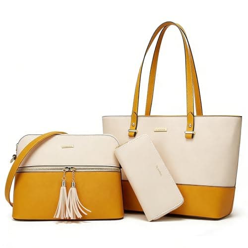 Women Fashion Handbags Wallet Tote Bag Shoulder Bag Top Handle Satchel Purse Set 4pcs - Image 1