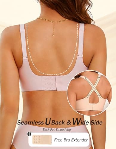 COOL CUTE Jelly Wireless Bras for Women Sexy Comfortable Bra Bralettes V Neck Spring Summer Fall Winter Clothes Apparel 2026 - Thumbnail 4