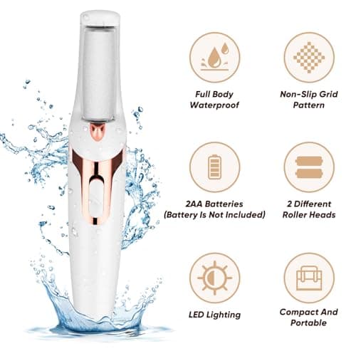 Electric Foot Callus Remover, Electronic Foot File, Portable Electric Callus Remover for Feet, Pedicure Tools for Dead Skin Calluses (White) - Thumbnail 4
