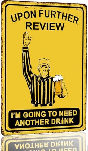 Funny Football Gifts for Men – Vintage Sports College Football Decor 8x12 Vintage Man CaveDecor Tin Sign Bar decor, Party Wall Decoration for Guys Home Bar, Unique Sports Present Idea 03 - Image 1