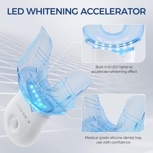 Teeth Whitening Kit for Sensitive Teeth,with 4 Carbamide Peroxide Pen & 1 Remineralization Pen,LED Accelerator Light Non,Tooth Whitener Professional Oral Care Gently Yet Effectively Removes Stains - Thumbnail 5