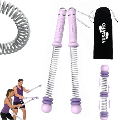 Adjustable Ropeless Battle Ropes for Home Gym for Men & Women, Quiet Air Resistance Heavy Duty Cordless Battle Rope,Exercise Ropes with Variable Resistance, Strength & Low-Impact Cardio for HIIT - Image 1