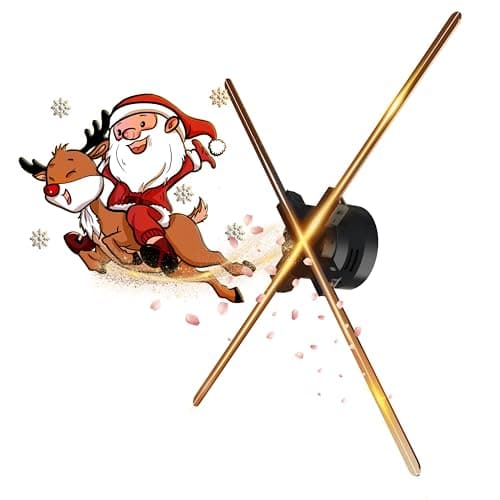 3D Hologram Fan,27.5“ Christmas Tree Holographic Fan Advertising Display with Remote,Hologram Projector with 700 Video Library,70CM Hologram Fan HD LED for Business Store Signs,Halloween