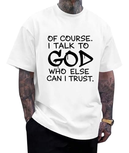 KESIHAN Christian Shirts for Mens Jesus Fear God Faith Graphic Tees Religious Gift Top - Image 1