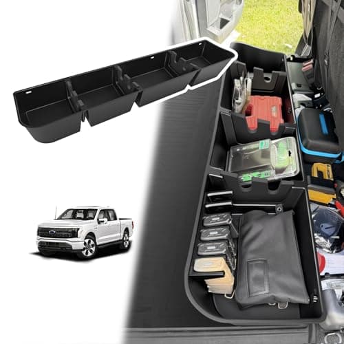 VaultsOnWheels Under Seat Storage Box Fit for Ford F150 2015-2026 SuperCrew/Crew Cab & F250 F350 F450 2017-2026 SuperDuty Accessories, Console Organizer Truck Tool Box Detachable Underseat Organizer - Image 1