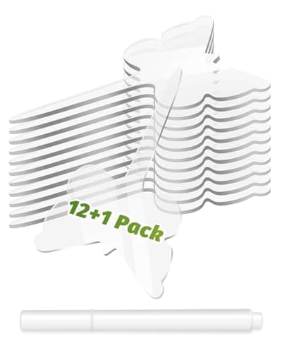 eZAKKA Acrylic Plant Labels, Butterfly Plant Markers Around Hanging Garden Markers Labels Tree Tags Sticks for Seedlings Outdoor Garden Waterproof, 12pcs - Image 1