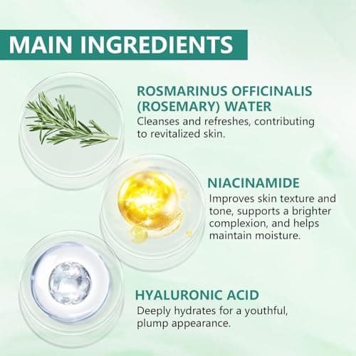 Travel Skincare 5% Niacinamide Serum with 4% Rosemary Extracts - Deep Hydration, Soothes Skin, Enhances Elasticity (3Pack 0.507 fl.oz | 15ml) - Thumbnail 3