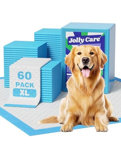 Jolly Care Extra Large Puppy Dog Pee Pads 28" x 34"-60 Count, Super Absorbent Disposable Dog Training Pads, Quick Drying, Leak-Proof, Ultra Thick Potty Pads for Dogs, Puppies, Doggie, Cats, Rabbits - Image 1