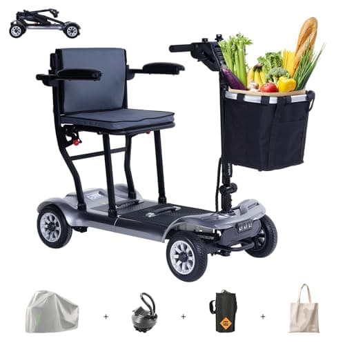 Mobility Scooter PAISEEC D3 Lightweight Mobility Scooter for Senior, 39.7 lbs Folding Mobility Scooters with 2 Batteries, All Terrain Travel Scooter up to 18.6 Miles Airline Approved Mobility Scooters - Image 1