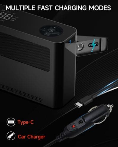 Paddle Board Pump 10 Pump Modes SUP Pump 500L Airflow/min Tire Inflator Portable Air Compressor 4X Speeds Electric Air Pump Suitable All Model Tires, Tents, SUP, Air Mattess, Kayak - Thumbnail 5