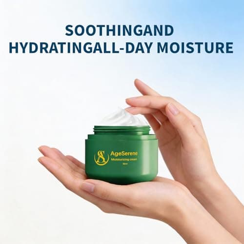 AgeSerene Daily Facial Moisturizer for Face & Dry Skin, Hydrating Face Cream for Sensitive Skin, Non Comedogenic Face Moisturizer for Women & Men with Squalane, 1.7 fl oz - Thumbnail 5