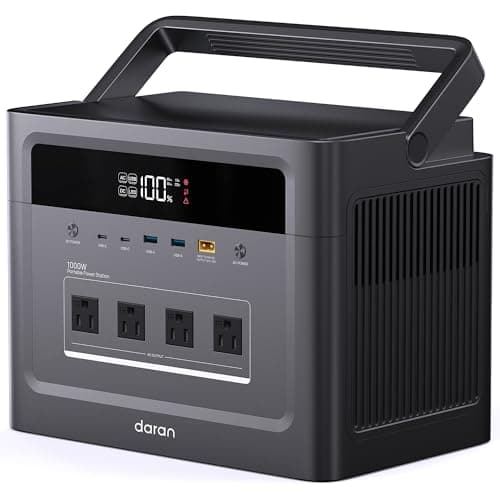 Portable Power Station 2000W Surge, 960Wh Solar Generator w/4 AC Outlets, 100W PD Fast Charing, LiFePO4 Battery Backup for Road Trip, Off-Grid, Power Outage (Solar Panel Optional)