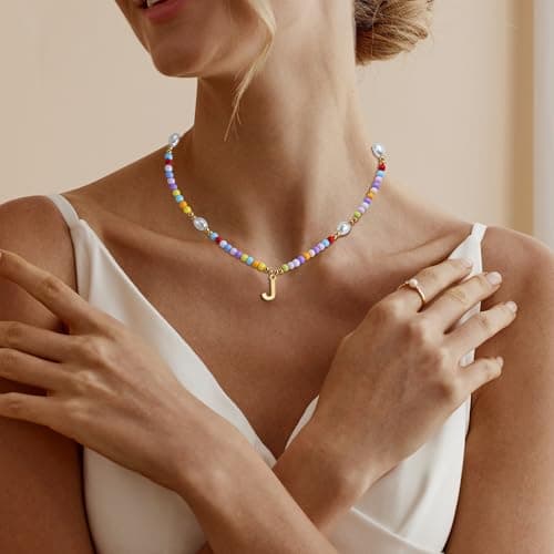 Eaciy Stocking Stuffers for Teen Girls - Colorful Initial K Necklace Teen Girls Gifts Trendy Stuff Birthday Gifts for 5 6 7 8 9 10 Year Gift Christmas Gifts for Grandkids - Thumbnail 3