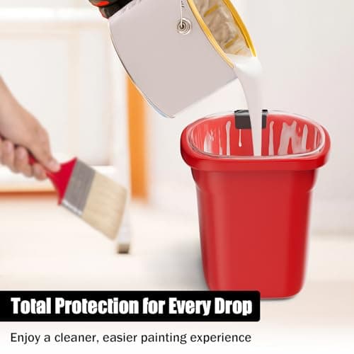 HIUMTREE 18 Pcs Paint Pail Liners, Paint Bucket Liners for Paint Cups, Holds Up to a Quart of Paint or Stain, Use Solo or with a Bucket (Compatible with Model 2500-CT Style Paint Pails) - Thumbnail 3