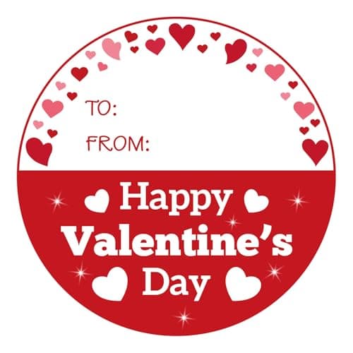 Happy Valentine's Day Stickers 72 PCS Valentines Day Gift Stickers,2 Inch Heart Decorative Label Sticker for Envelope Seal Card Valentines Party Gift Decoration - Image 1