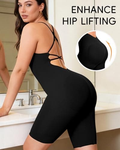 anylost Backless Shapewear for Women with Tummy Control, Low Back Full Body Shapewear, Seamless Sculpting Bodysuit for Daily Wear and Workouts - Thumbnail 4