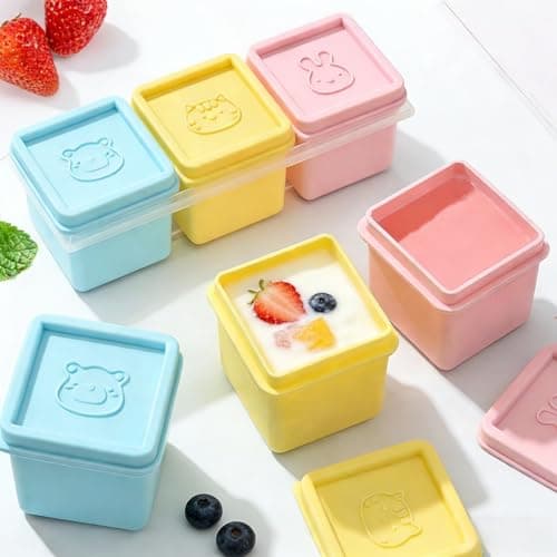 Silicone Ice Cube Trays 6 Pack with Lids BPA-Free Stackable Reusable Freezer Molds Easy Pop-Out & Clean Macaron Color for Whiskey Soup Yoghurt Meal Prep Perfect for Families Busy Professional - Image 1