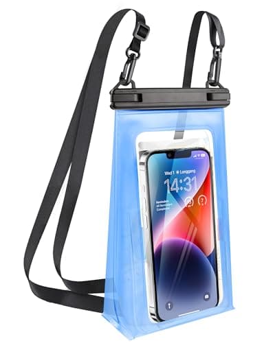 TDLIRH Large Waterproof Phone Pouch Universal Phone Waterproof Case for iPhone 15 14 13 12 11 Pro Max Galaxy S22 S21 IPX8 Water Proof Dry Bag with Wide Lanyard Waterproof Pouch for Swimming Rafting - Image 1