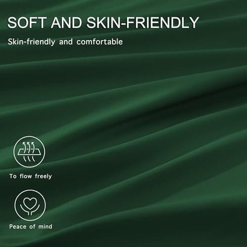 Monbix Full Comforter Set - 7 Pieces Emerald Green Bed in a Bag Full Size Bedding Sets with Comforters, All Seasons Comforter with Sheets, Pillowcases & Shams - Thumbnail 5