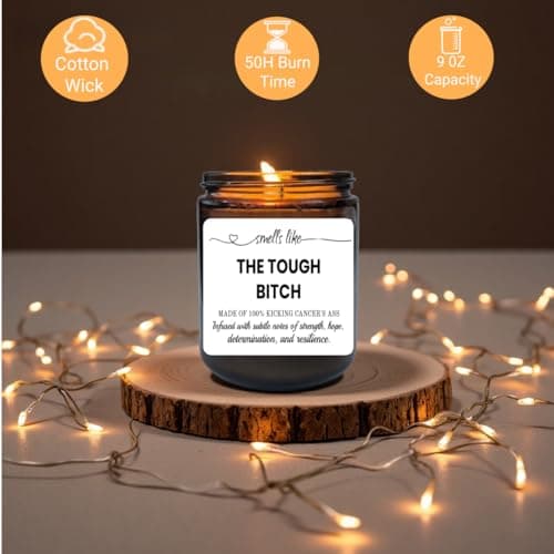 Carastora Fun Candle for Women, Natural Soy Wax, Bluebells Scented Aromatherapy Candle, Perfect Unique Relaxing Gift for Friends, Mom, Sisters, Birthday, Valentine's Day, Christmas - Thumbnail 2