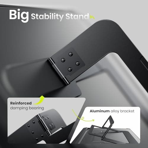 WSKEN for iPad Air 11 Inch Case - M4/M3/M2 (2026/2025/2024), iPad Pro 11, iPad Air 5th/4th Gen (2022/2020), Multi Adjustable Kickstand Cover, Ultra Stable Shockproof Cover with Pencil Holder, Black - Thumbnail 6