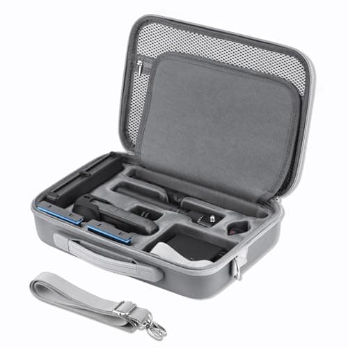 Flymile Carrying Case for Insta360 X5/X4 Air Camera, PU Portable Shoulder Large Hard Shell Bag – Protective Travel Storage Case for Bullet Time Handle/Selfie Stick and Other Accessories, Gray - Image 1