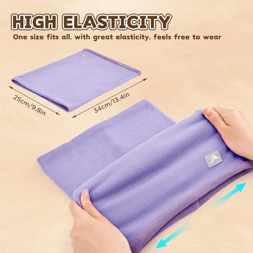 GXCROR Kid Winter Neck Warmer, Reversible Fleece Gaiter Scarf, Windproof Face Mask - Thumbnail 4