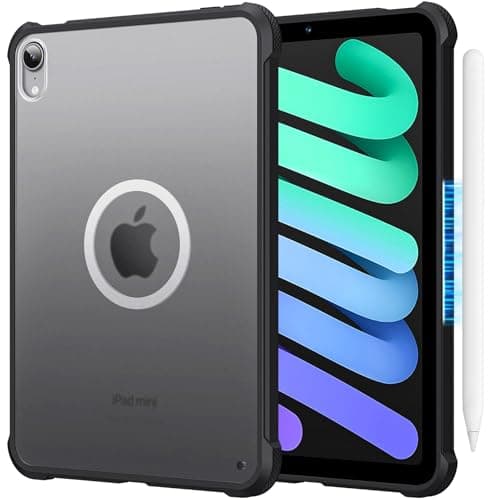 SANDUODD Case for iPad mini A17 Pro, iPad mini 6 case, Compatible with Magsafe, Clear Back with TPU Frame, Slim Lightweight Protective Case for 8.3“ iPad mini (Black) - Image 1