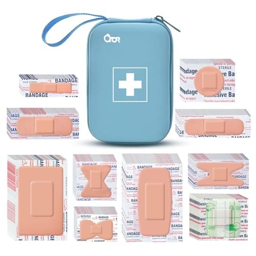 Adhesive Bandages Variety Pack 180 PCS,Various Sizes Large Waterproof,Adhesive Flexible Fabric Bandages Breathable A023 - Image 1