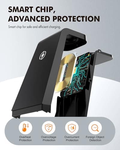 Wireless Charger for Samsung: 3 in 1 Charging Station for Samsung S26/S25/S24/S23/S22/S21, Note 20/10, Z Fold 6/5, Galaxy Buds 4/3/2 Pro, Galaxy Watch Ultra/8/7/6/5-Android & iPhone 15W Charging Dock - Thumbnail 4