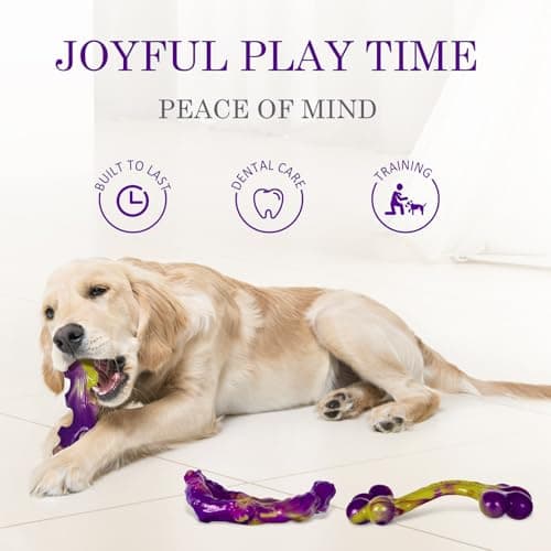 Frienhund 6-Pack Dog Toys for Aggressive Chewers: Dog Toy for Aggressive Chewer Large Breed, Dog Toy to Keep Them Busy, Dog, Bacon Flavor - Thumbnail 4