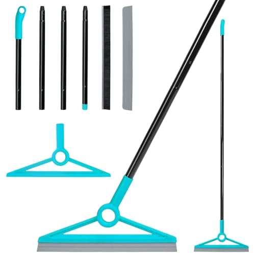 MAVRIZ Air Broom for Dust, Hair, Liquids, Silicone Broom with Removable Rubber Strip and Brooms Bristle, Multifunctional Floor Squeegee for Indoor Cleaning - Image 1