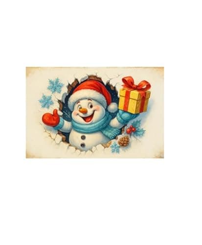 Carastora Fun Christmas Snowman Holiday Doormat, Anti-Fatigue mat, Durable, Non-Slip Design, Suitable for Indoor and Outdoor use, Home Decoration, Housewarming Gift, Size: 20 x 31 inches - Image 1