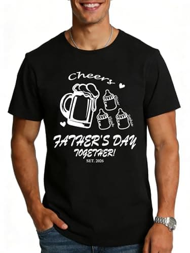 Custom4U Custom Dad T-Shirt with Kids Names Funny New Dad Shirt for Papa Gifts for Fathers Day Birthday Valentines Day - Image 1