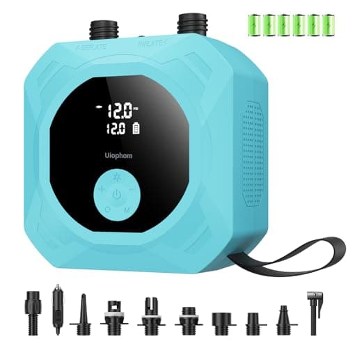 Electric Paddle Board Pump, 50PSI High Pressure Rechargeable SUP Pump, Intelligent Dual Stage Inflation & Deflation, Auto-Off for Stand Up Paddle Boards, Car Tires, Boats, Surfing Kite, Tent - Image 1