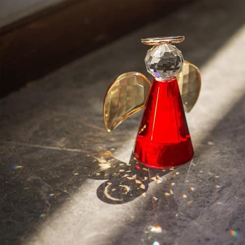 QFkris Crystal Angel Figurines, 4.4" Glass Guardian Angel Collectibles for Home Decor Gift for Women - Thumbnail 6