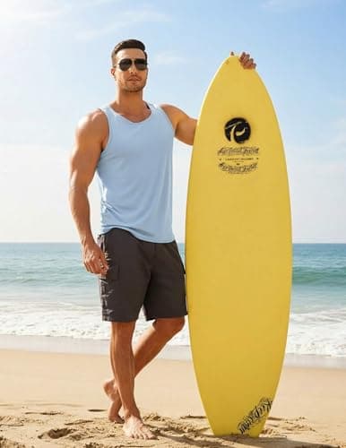 PINSPARK Muscle Tank Tops Men Bodybuilding Sleeveless Athletic Shirts Gym Workout Training Quick Dry Breathable Fitness Tee Blue - Thumbnail 2