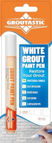 White Grout Paint Pen – Tile Grout Colorant & Sealer Marker, Quick-Dry, 3 Adjustable Tips (2-3 mm), Ideal for Bathroom, Shower, Kitchen Tiles – Restores Grout Lines - Image 1