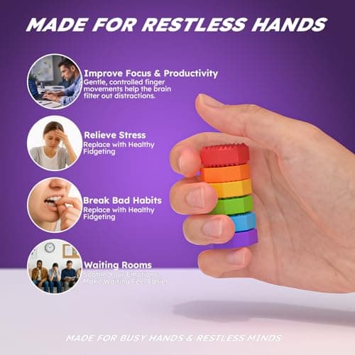 Magnetic Chess Game with Stones,Magnet Game with String - 18 Silicone-Covered Magnets Fidget Toy Textured Sensory Rock Toys Strategy Game for Stress Relief,ADHD, Travel Family Toys for Kids & Adults - Thumbnail 3